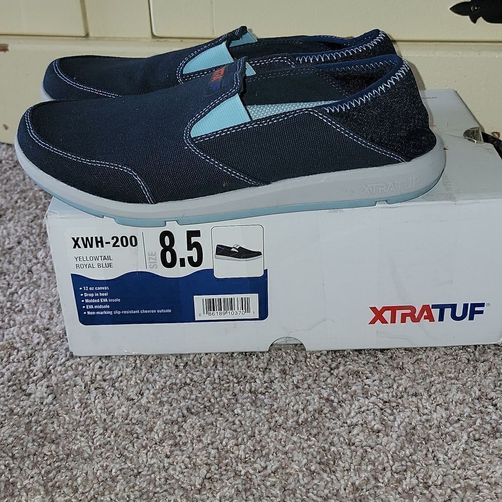 Xtratuf Yellowtail Royal Blue Espadrille Slip On Womens Loafer Shoes 8.5